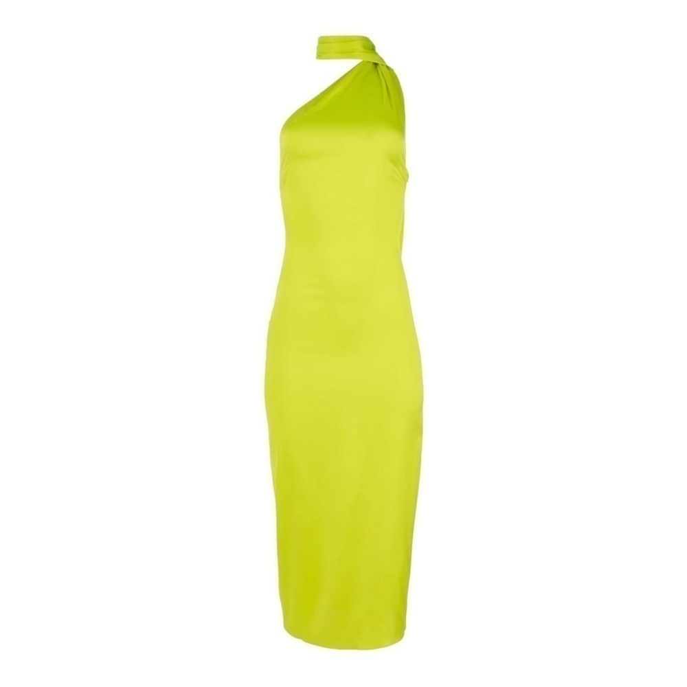 SER.OY.A Marissa Silk Dress in Neon Lime NWT - Picture 2 of 5